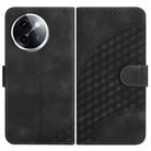 For vivo Y200i Elephant Head Embossed Phone Leather Case with Lanyard(Black) - 1