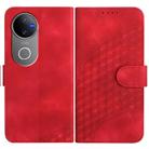 For vivo V50 Elephant Head Embossed Phone Leather Case with Lanyard(Red) - 1