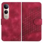 For vivo V50 Lite 4G / 5G Elephant Head Embossed Phone Leather Case with Lanyard(Rose Red) - 1