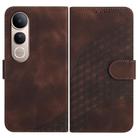 For vivo V50 Lite 4G / 5G Elephant Head Embossed Phone Leather Case with Lanyard(Coffee) - 1
