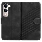 For vivo Y29s 5G / Y04 4G Global Elephant Head Embossed Phone Leather Case with Lanyard(Black) - 1