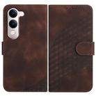 For vivo Y29s 5G / Y04 4G Global Elephant Head Embossed Phone Leather Case with Lanyard(Coffee) - 1