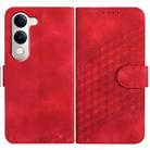 For vivo Y29s 5G / Y04 4G Global Elephant Head Embossed Phone Leather Case with Lanyard(Red) - 1