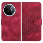 For vivo Y39 5G Elephant Head Embossed Phone Leather Case with Lanyard(Rose Red) - 1