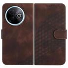 For vivo Y39 5G Elephant Head Embossed Phone Leather Case with Lanyard(Coffee) - 1