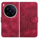 For vivo X200 Ultra Elephant Head Embossed Phone Leather Case with Lanyard(Rose Red) - 1