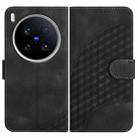 For vivo X200 Ultra Elephant Head Embossed Phone Leather Case with Lanyard(Black) - 1