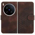 For vivo X200 Ultra Elephant Head Embossed Phone Leather Case with Lanyard(Coffee) - 1