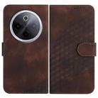 For vivo iQOO Z10 / T4 / Y300 Pro Elephant Head Embossed Phone Leather Case with Lanyard(Coffee) - 1