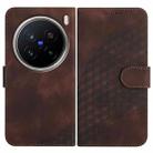 For vivo X200 Pro Elephant Head Embossed Phone Leather Case with Lanyard(Coffee) - 1