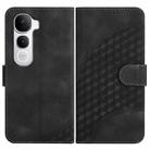 For vivo Y400 Pro 5G Elephant Head Embossed Phone Leather Case with Lanyard(Black) - 1