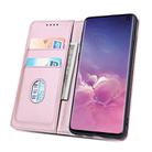 For Samsung Galaxy S10 Strong Magnetism Liquid Feel Horizontal Flip Leather Case with Holder & Card Slots & Wallet(Rose Gold) - 3