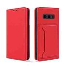 For Samsung Galaxy S10e Strong Magnetism Liquid Feel Horizontal Flip Leather Case with Holder & Card Slots & Wallet(Red) - 2