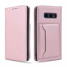 For Samsung Galaxy S10e Strong Magnetism Liquid Feel Horizontal Flip Leather Case with Holder & Card Slots & Wallet(Rose Gold) - 2