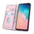 For Samsung Galaxy S10e Strong Magnetism Liquid Feel Horizontal Flip Leather Case with Holder & Card Slots & Wallet(Rose Gold) - 3