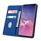 For Samsung Galaxy S10+ Strong Magnetism Liquid Feel Horizontal Flip Leather Case with Holder & Card Slots & Wallet(Blue) - 2