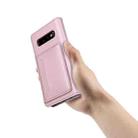 For Samsung Galaxy S10+ Strong Magnetism Liquid Feel Horizontal Flip Leather Case with Holder & Card Slots & Wallet(Rose Gold) - 6