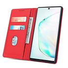 For Samsung Galaxy Note10 Strong Magnetism Liquid Feel Horizontal Flip Leather Case with Holder & Card Slots & Wallet(Red) - 3