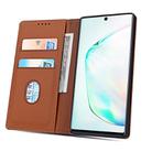 For Samsung Galaxy Note10 Strong Magnetism Liquid Feel Horizontal Flip Leather Case with Holder & Card Slots & Wallet(Brown) - 3