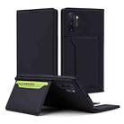 For Samsung Galaxy Note10+ Strong Magnetism Liquid Feel Horizontal Flip Leather Case with Holder & Card Slots & Wallet(Black) - 1