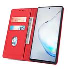 For Samsung Galaxy Note10+ Strong Magnetism Liquid Feel Horizontal Flip Leather Case with Holder & Card Slots & Wallet(Red) - 2