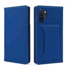 For Samsung Galaxy Note10+ Strong Magnetism Liquid Feel Horizontal Flip Leather Case with Holder & Card Slots & Wallet(Blue) - 2