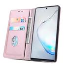 For Samsung Galaxy Note10+ Strong Magnetism Liquid Feel Horizontal Flip Leather Case with Holder & Card Slots & Wallet(Rose Gold) - 3