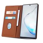For Samsung Galaxy Note10+ Strong Magnetism Liquid Feel Horizontal Flip Leather Case with Holder & Card Slots & Wallet(Brown) - 2