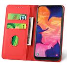 For Samsung Galaxy A10e Strong Magnetism Liquid Feel Horizontal Flip Leather Case with Holder & Card Slots & Wallet(Red) - 2