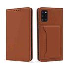 For Samsung Galaxy A31 Strong Magnetism Liquid Feel Horizontal Flip Leather Case with Holder & Card Slots & Wallet(Brown) - 2