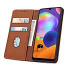 For Samsung Galaxy A31 Strong Magnetism Liquid Feel Horizontal Flip Leather Case with Holder & Card Slots & Wallet(Brown) - 3