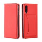 For Samsung Galaxy A50 Strong Magnetism Liquid Feel Horizontal Flip Leather Case with Holder & Card Slots & Wallet(Red) - 2