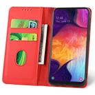 For Samsung Galaxy A50 Strong Magnetism Liquid Feel Horizontal Flip Leather Case with Holder & Card Slots & Wallet(Red) - 3