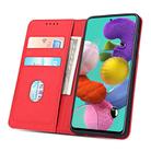 For Samsung Galaxy A51 Strong Magnetism Liquid Feel Horizontal Flip Leather Case with Holder & Card Slots & Wallet(Red) - 3