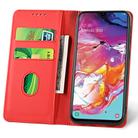 For Samsung Galaxy A70 Strong Magnetism Liquid Feel Horizontal Flip Leather Case with Holder & Card Slots & Wallet(Red) - 3