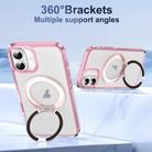 For iPhone 16 Translucent Frosted MagSafe Holder Phone Case with AI Button(Pink) - 2