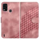 For Itel A48 Elephant Head Embossed Phone Leather Case with Lanyard(Pink) - 1