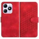 For Itel A90 Elephant Head Embossed Phone Leather Case with Lanyard(Red) - 1