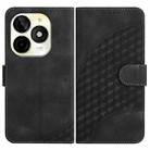 For Itel P65C Elephant Head Embossed Phone Leather Case with Lanyard(Black) - 1