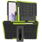 For Samsung Galaxy Tab S7 Lite T730 / T735 & S7+ T970 / T976B Tire Texture Shockproof TPU + PC Protective Case with Holder(Green) - 1
