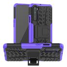 For OnePlus Nord Tire Texture Shockproof TPU + PC Protective Case with Holder(Purple) - 1