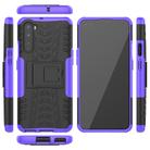 For OnePlus Nord Tire Texture Shockproof TPU + PC Protective Case with Holder(Purple) - 2