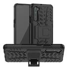 For OnePlus Nord Tire Texture Shockproof TPU + PC Protective Case with Holder(Black) - 1