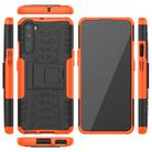 For OnePlus Nord Tire Texture Shockproof TPU + PC Protective Case with Holder(Orange) - 2