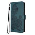 For Itel A50C Datura Flower Embossed Flip Leather Phone Case(Dark Green) - 3