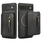 For Google Pixel 6 Zipper Wallet Split MagSafe Leather Back Phone Case(Black) - 2