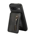 For Google Pixel 8 Zipper Wallet Split MagSafe Leather Back Phone Case(Black) - 2