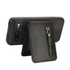 For Google Pixel 8 Zipper Wallet Split MagSafe Leather Back Phone Case(Black) - 3