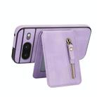 For Google Pixel 8 Zipper Wallet Split MagSafe Leather Back Phone Case(Purple) - 3