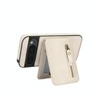 For Google Pixel 9 Pro XL Zipper Wallet Split MagSafe Leather Back Phone Case(White) - 3